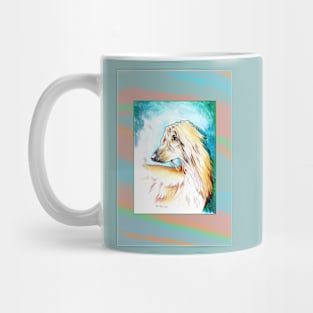 Cream Afghan Hound. Mug